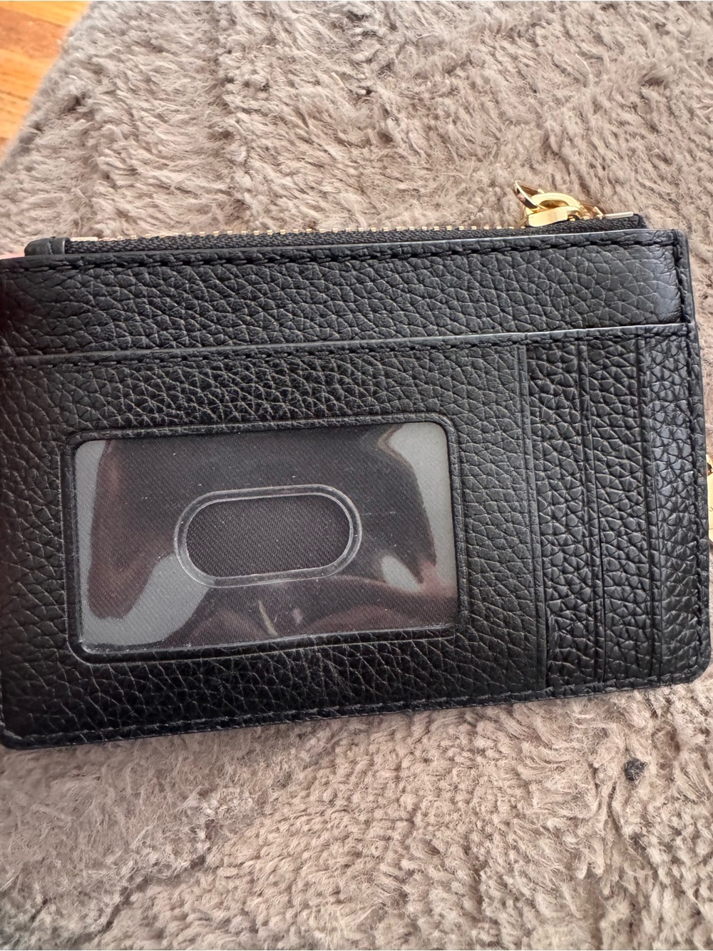 Marc Jacobs Black Leather Card & Key Holder with Gold Hardware - Picture 2 of 4